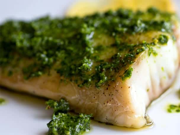 Seared fish With Chermoula Sauce