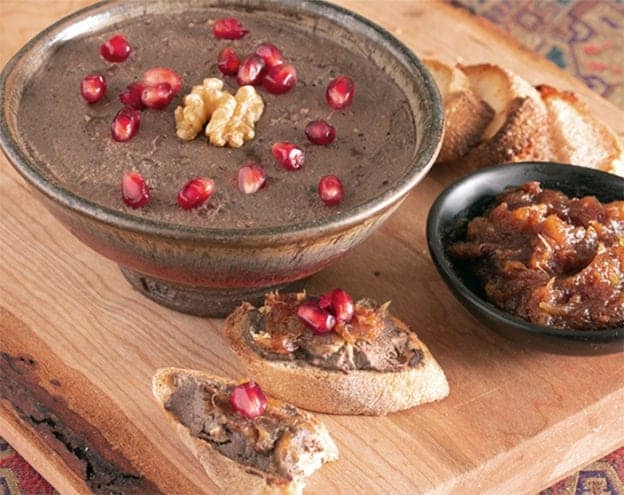 picture of a bowl of brandy chicken liver pâté